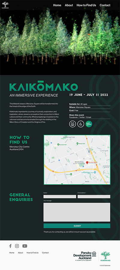 Kaikōmako hi-fi desktop mockup