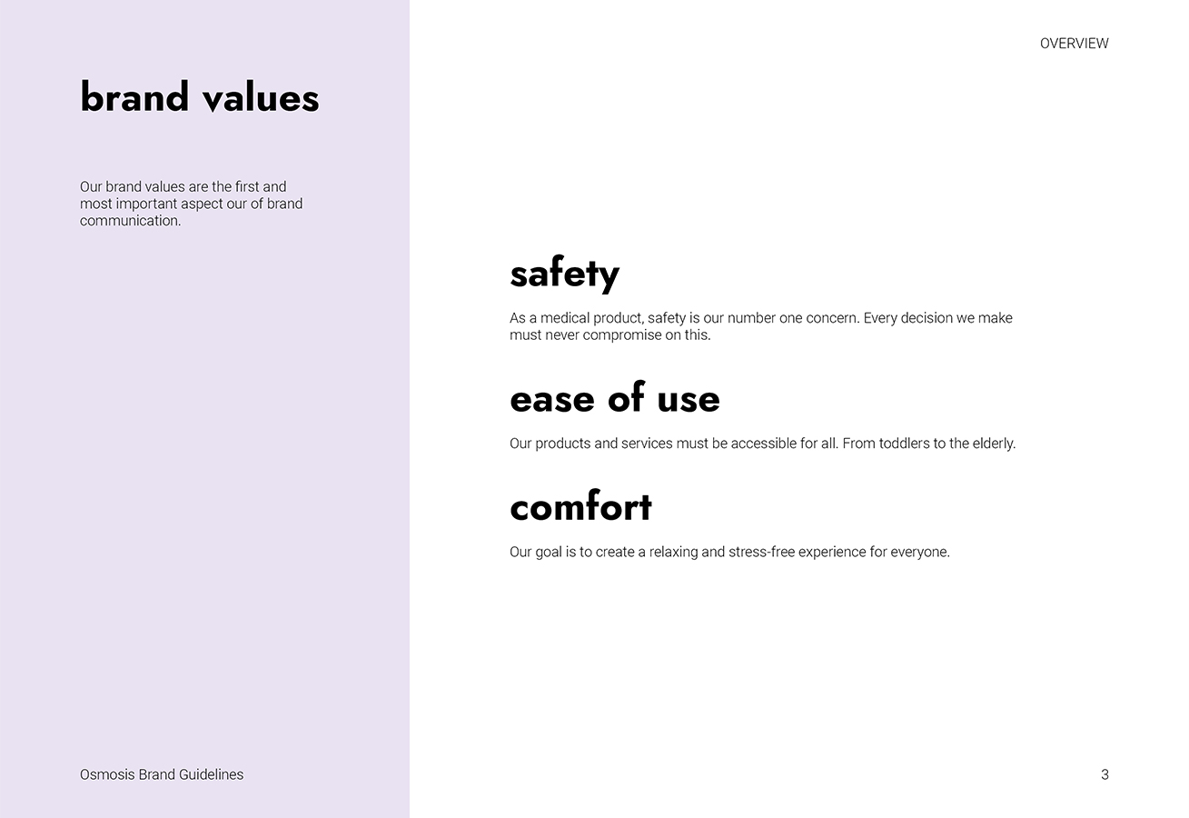 Osmosis brand document: brand values